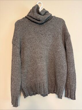 Nili Lotan Gray Turtleneck Sweater